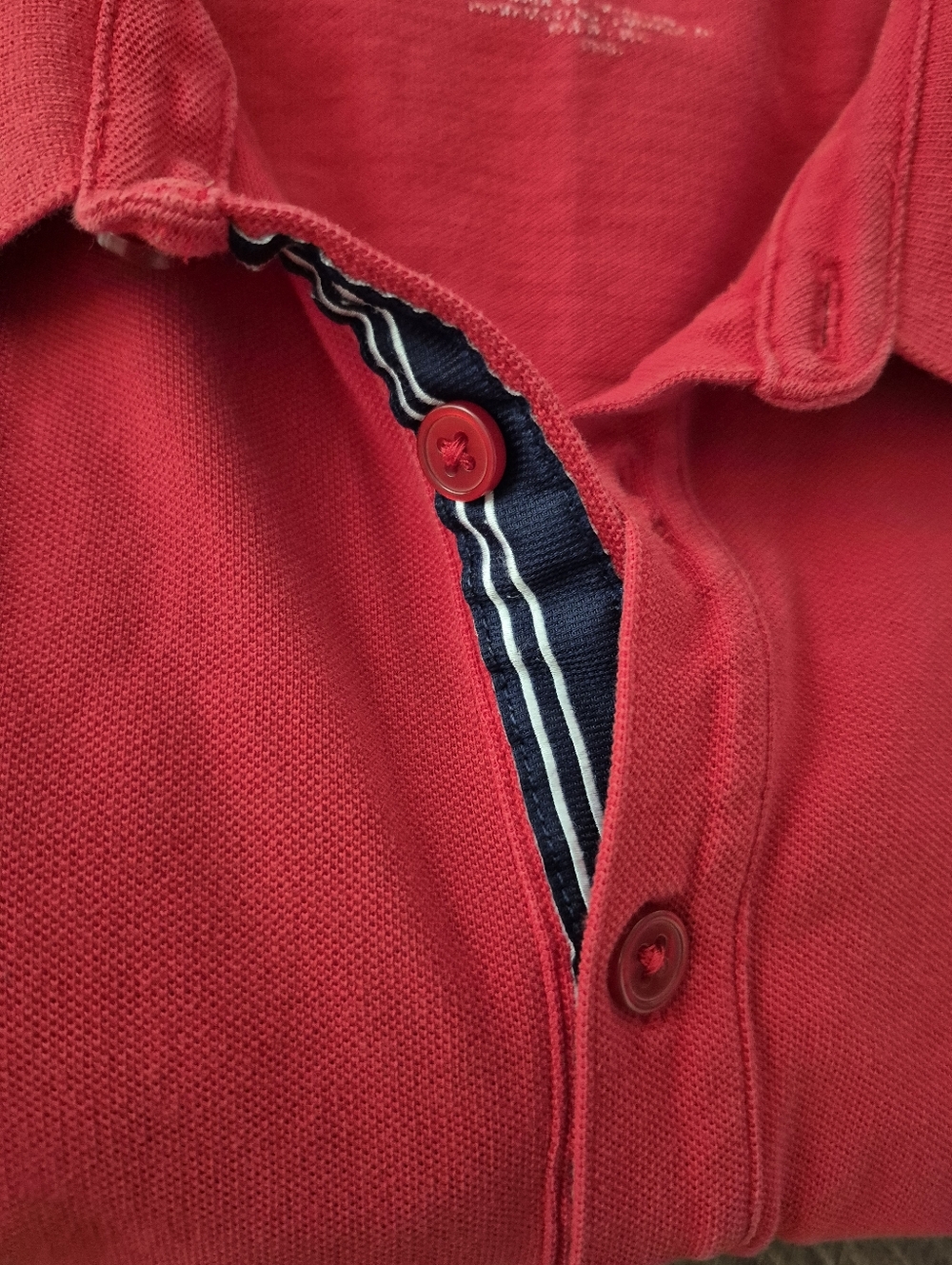 Armani Exchange A|X Women’s Red Fitted Polo Shirt Size S 100% Cotton Slim Fit - Picture 7 of 7